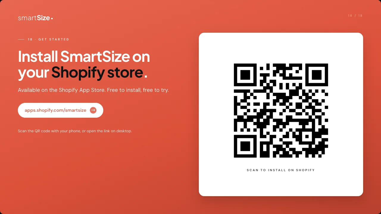 SmartSize closing call to action slide