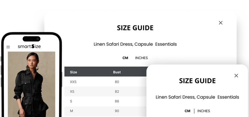 Tout ce dont vous avez besoin pour créer des guides des tailles — SmartSize Shopify App