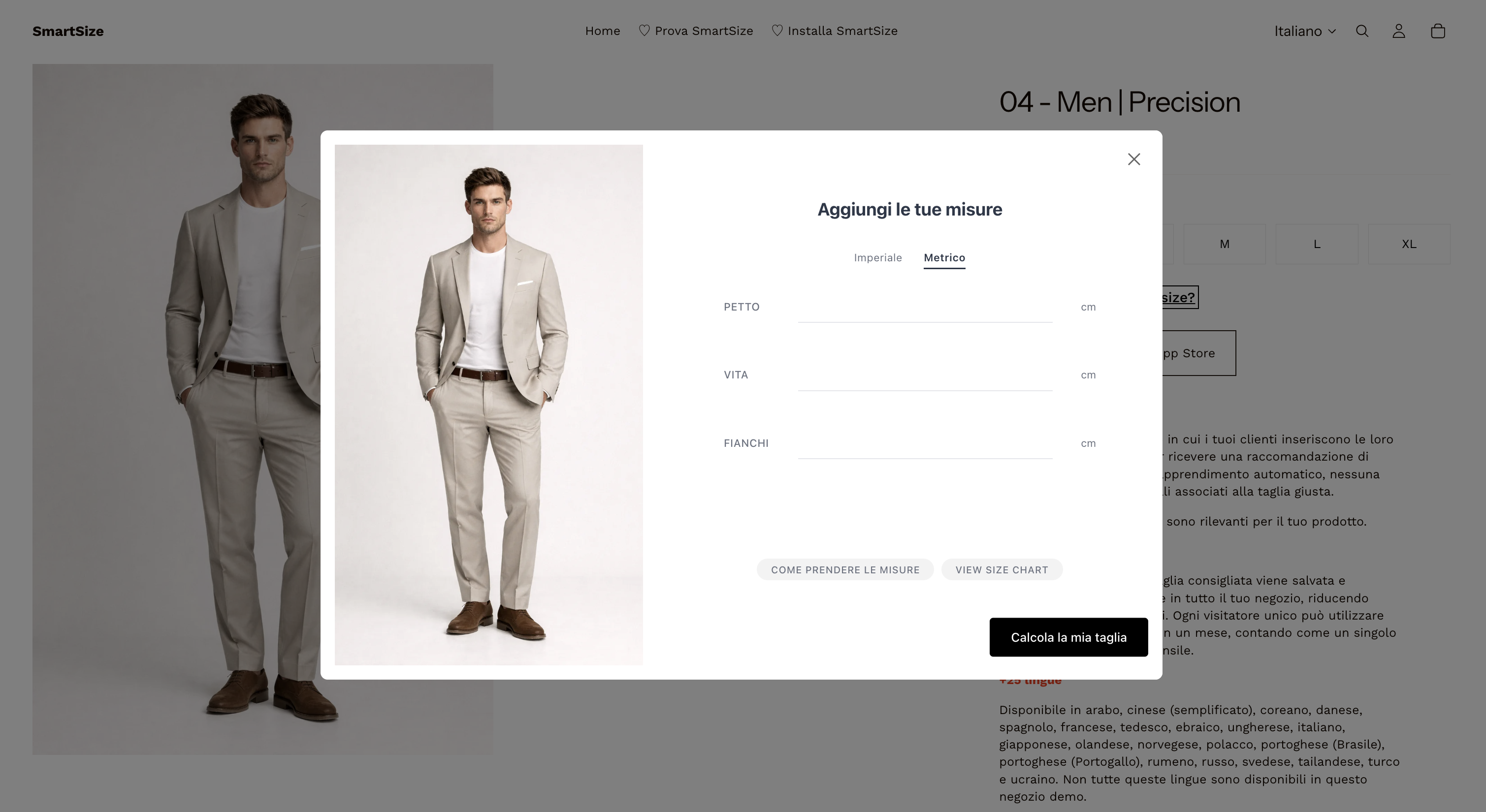 Quiz displayed in Italian - automatic language detection